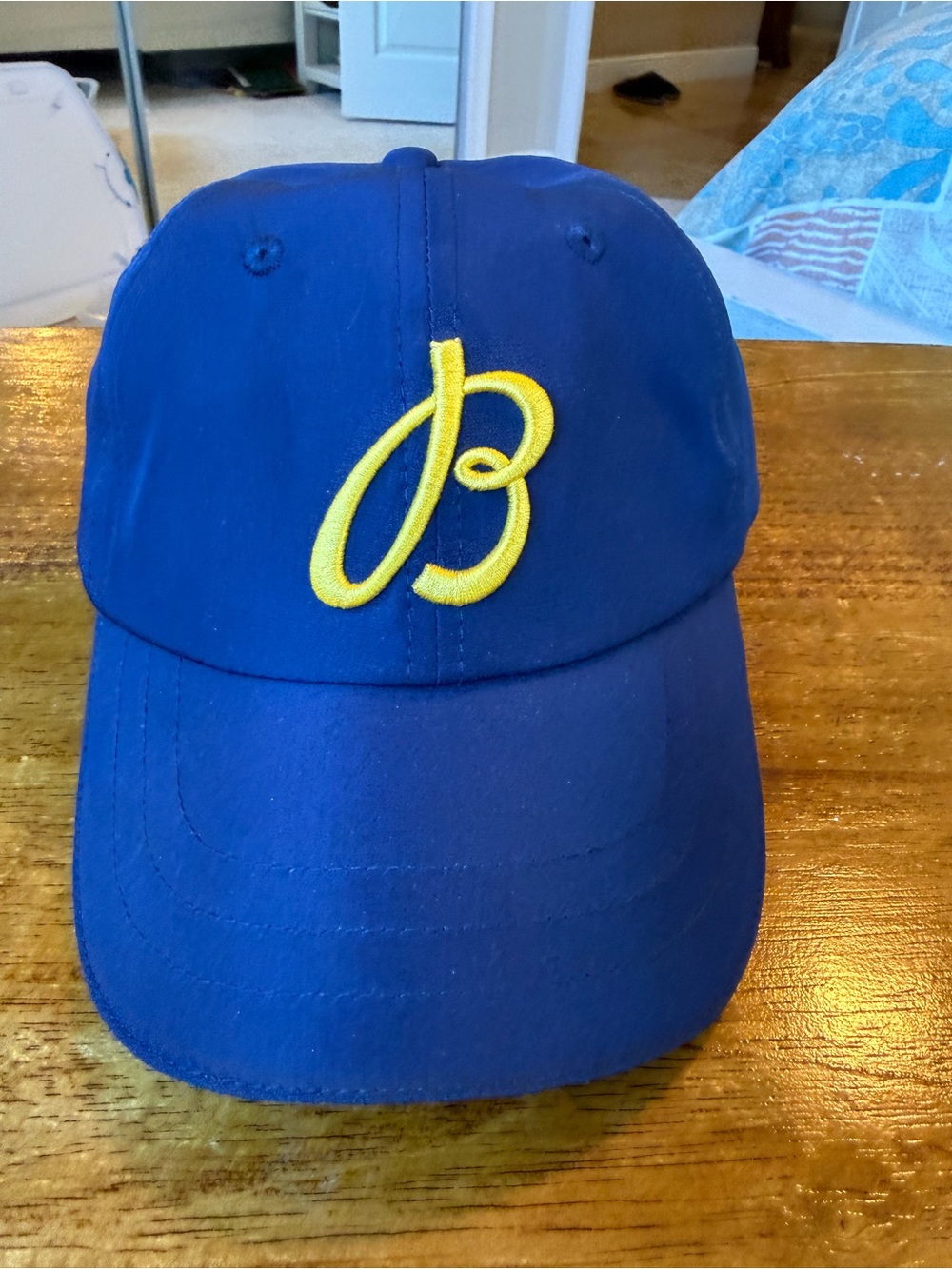 Breitling Blue Baseball Cap with Yellow 'B' Embroidery - New Never Worn